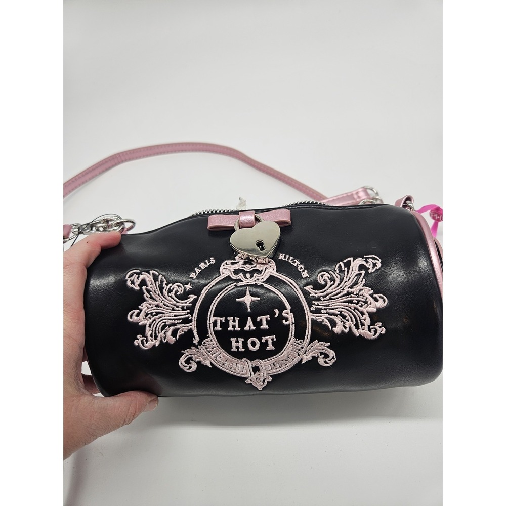 New Paris Hilton crest barrel shoulder bag purse - Picture 2 of 5